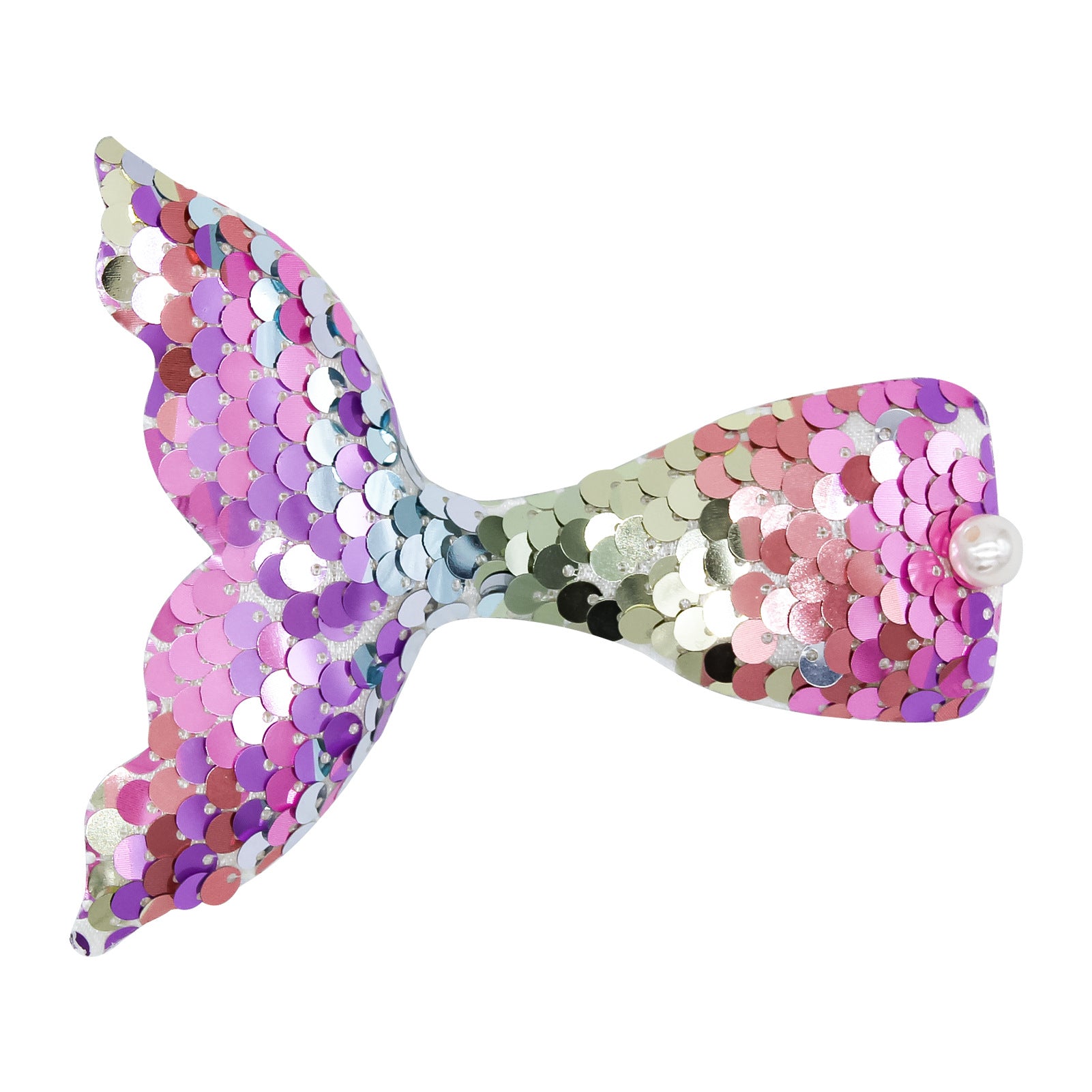 Wholesale Cartoon Mermaid Tail Flip Sequin Fabric Hair Clip
